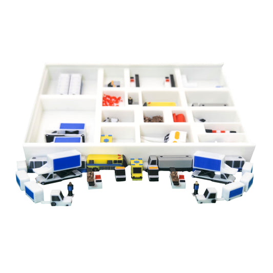 1:400 Scale Airport Ground Service Equipment (GSE): 96-Piece Set